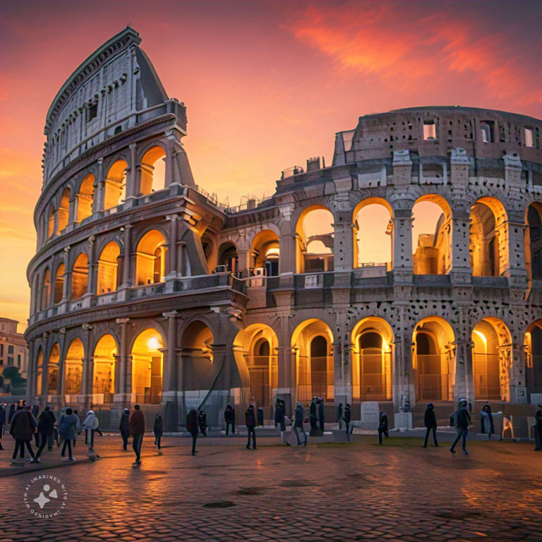Colosseum at sunset